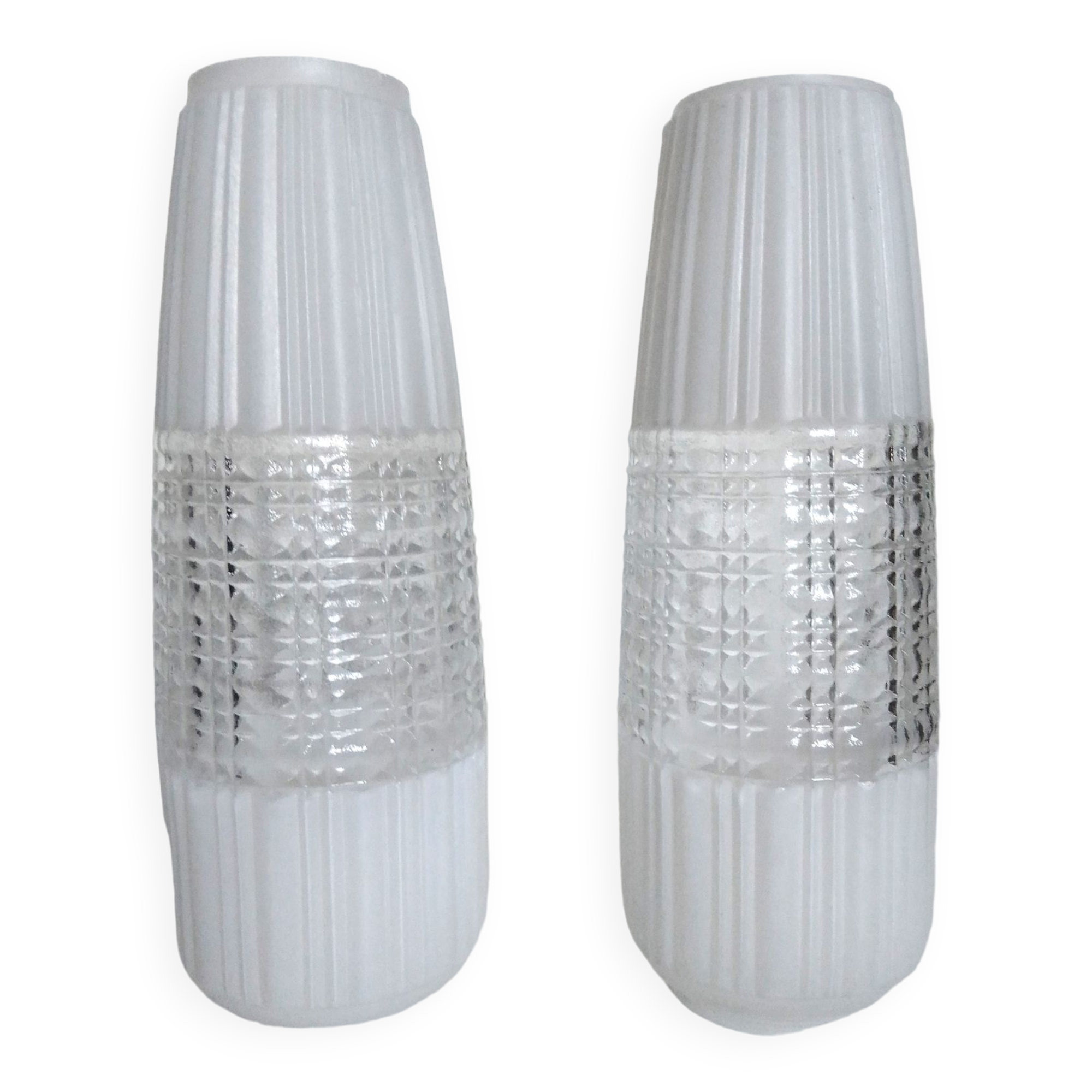 Lot de deux verres de lampe