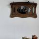 Small wall mirror in organic old Indonesian teak 75x45.