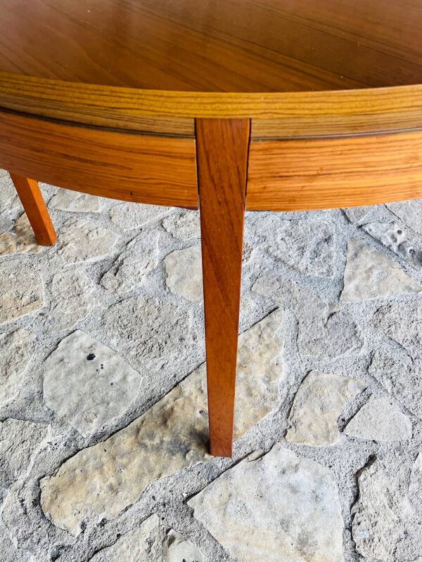 Table a manger extensible en teck, allonge papillon par Van Pelt circa 1960