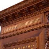 Unique Moorish style bookcase, circa 1870.
