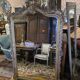 Miroir style Louis XV doré à la feuille d'or du XIXème, 181cm H