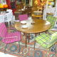 Pink armchairs