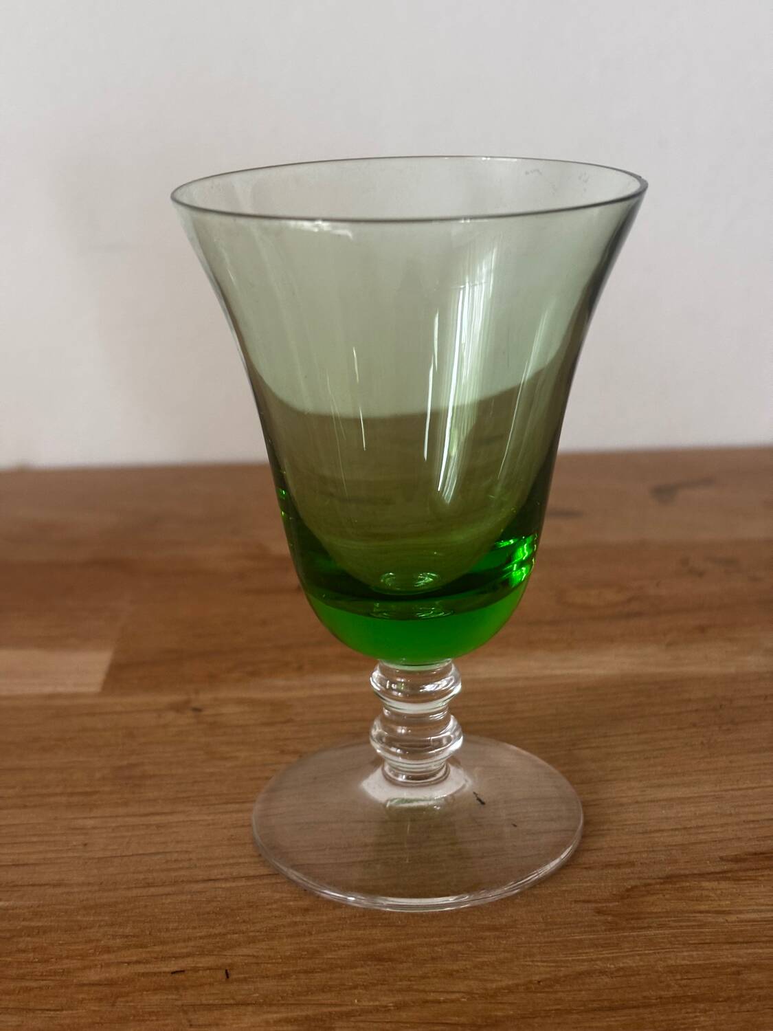 Vintage set of 3 coloured aperitif glasses