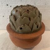 Vase soliflore en gré emmaillé XX siècle