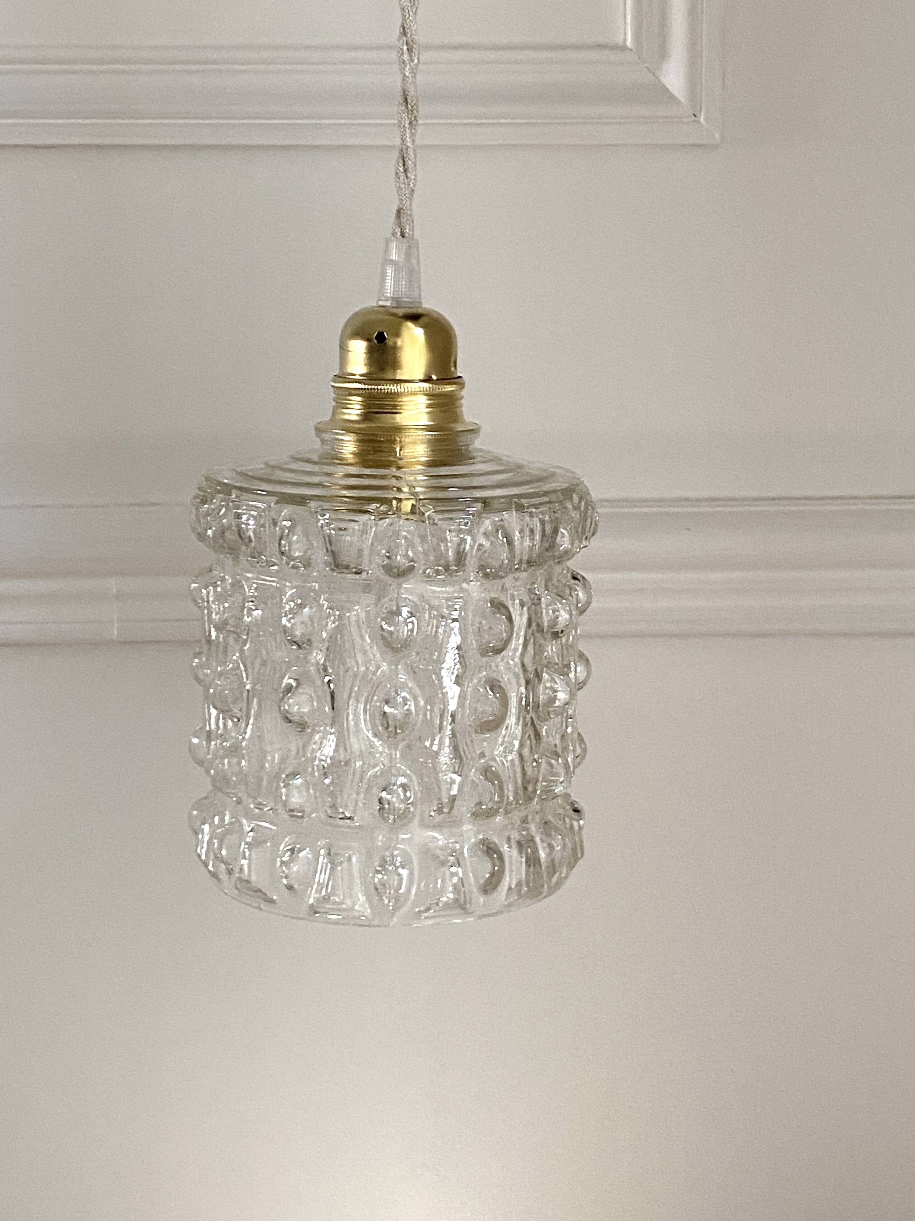 Suspension verre années 70
