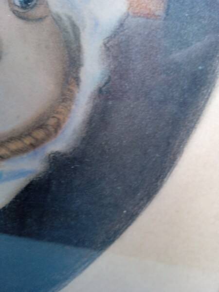 Pastel painting portrait young girl XIXth signed