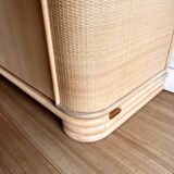 Post Modern design  sideboard credenza by Roberti Rattan