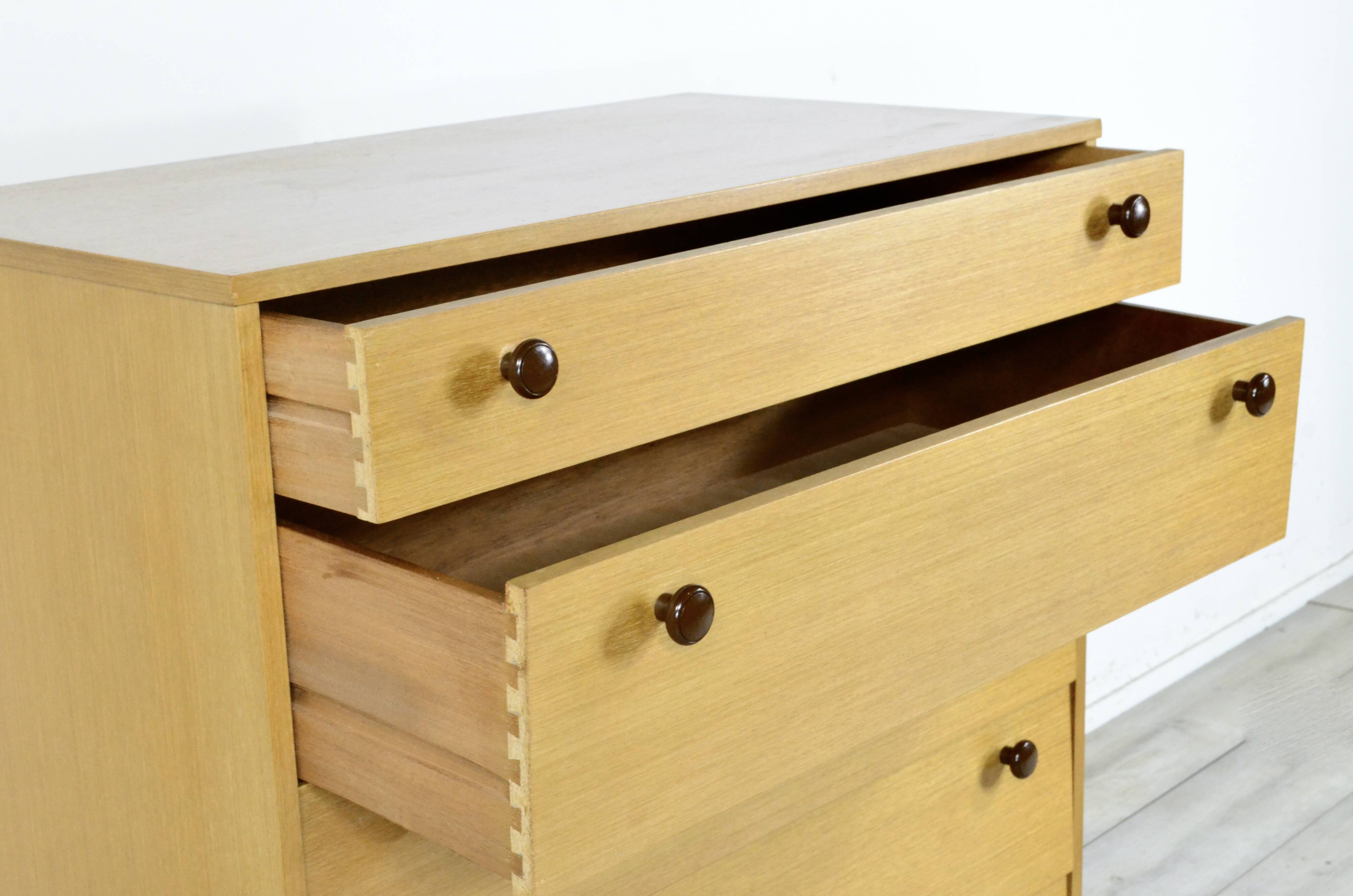 Midcentury 'Avalon' Teak Tallboy / Chest Of Drawers. Vintage Modern