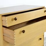 Commode haute en teck « Avalon » du milieu du siècle. Style vintage moderne.