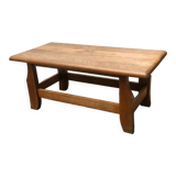 Brutalist oak coffee table, 1960s