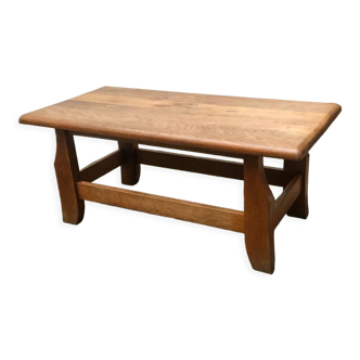 Brutalist oak coffee table, 1960s