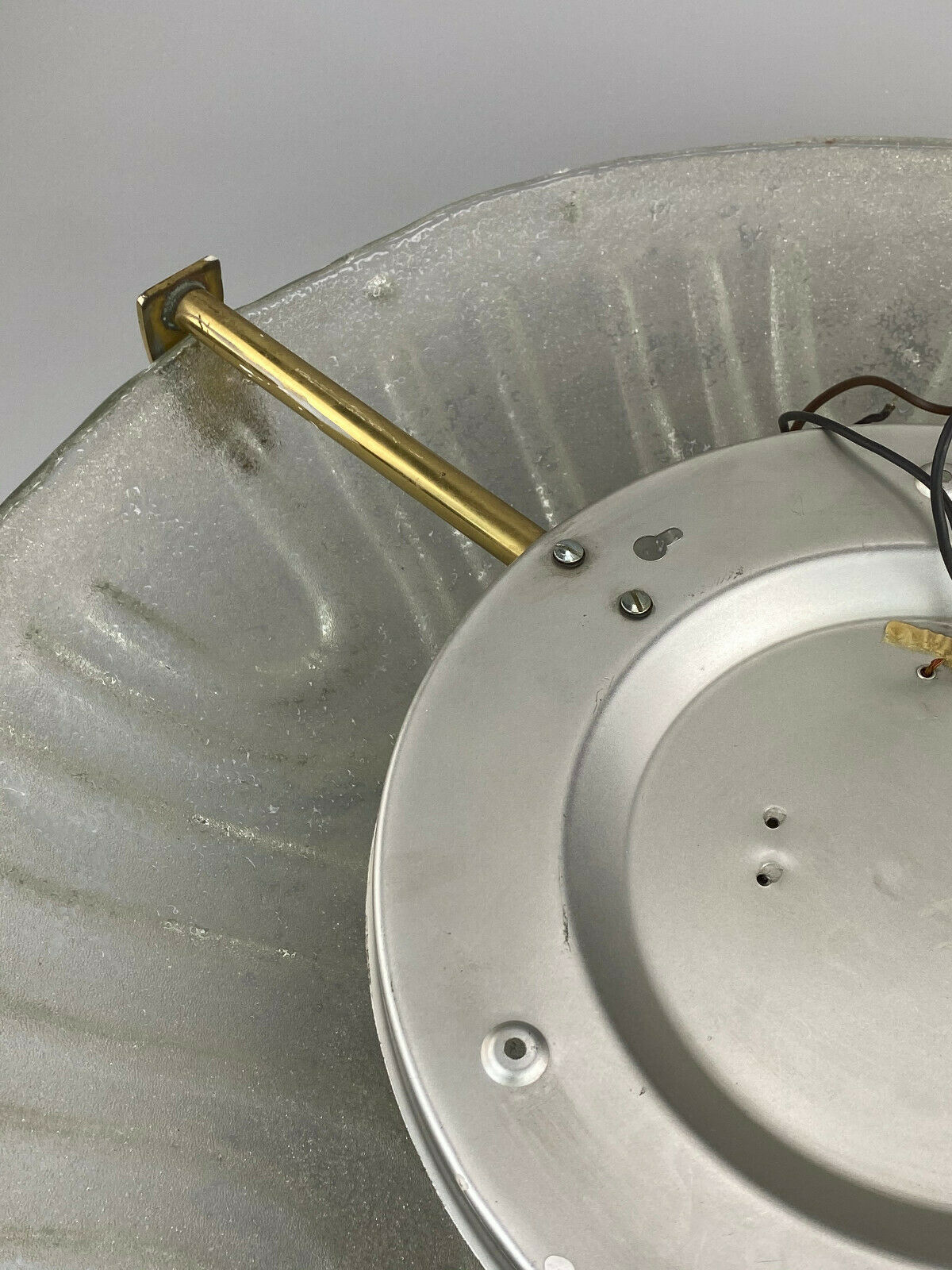 Flush Mount Ceiling Light Ice Glass Hillebrand 60s