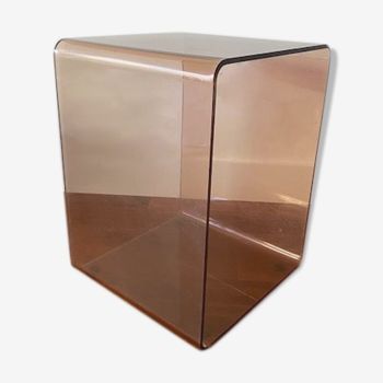 Cube in smoked plexiglas, 70S