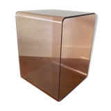 Cube in smoked plexiglas, 70S