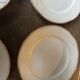 6 porcelain plates Art Nouveau period White and gold border - Diameter 23 cm