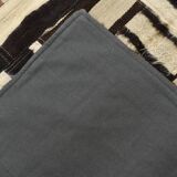 5x7 Brown & Cream Handmade Vintage Kilim Rug, 149x200Cm