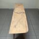 Console from the 1950s with a pink marble top and a cherry wood frame.