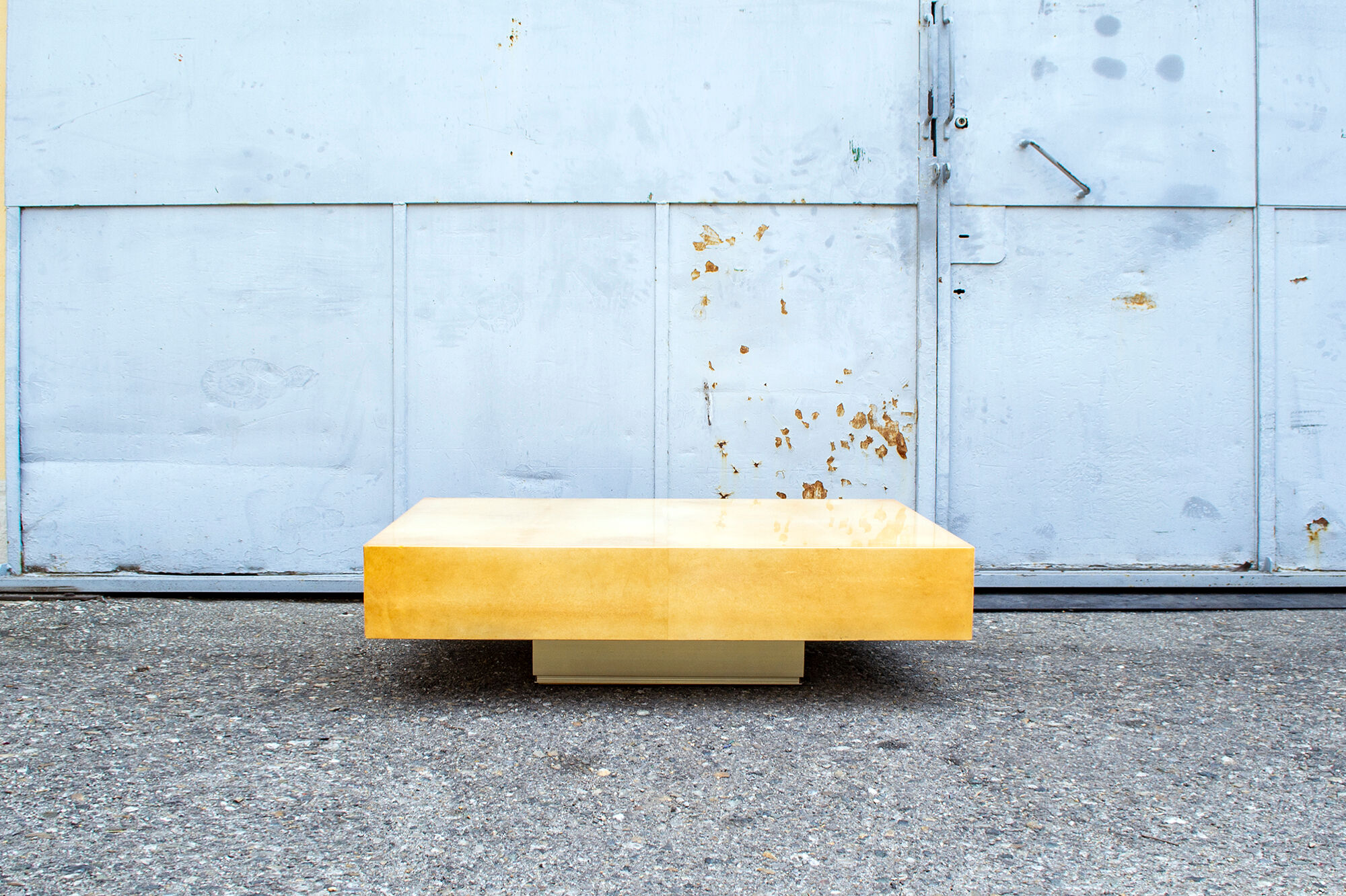 Table basse en feuilles de parchemin Italie 70