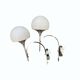 Large pair of Sciolari seventies wall sconces in chrome metal.