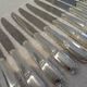 12 silver-plated dessert knives by Argit goldsmith? Art Deco floral bands