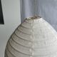 Suspension en rotin et lin naturel japonisante en forme de goutte