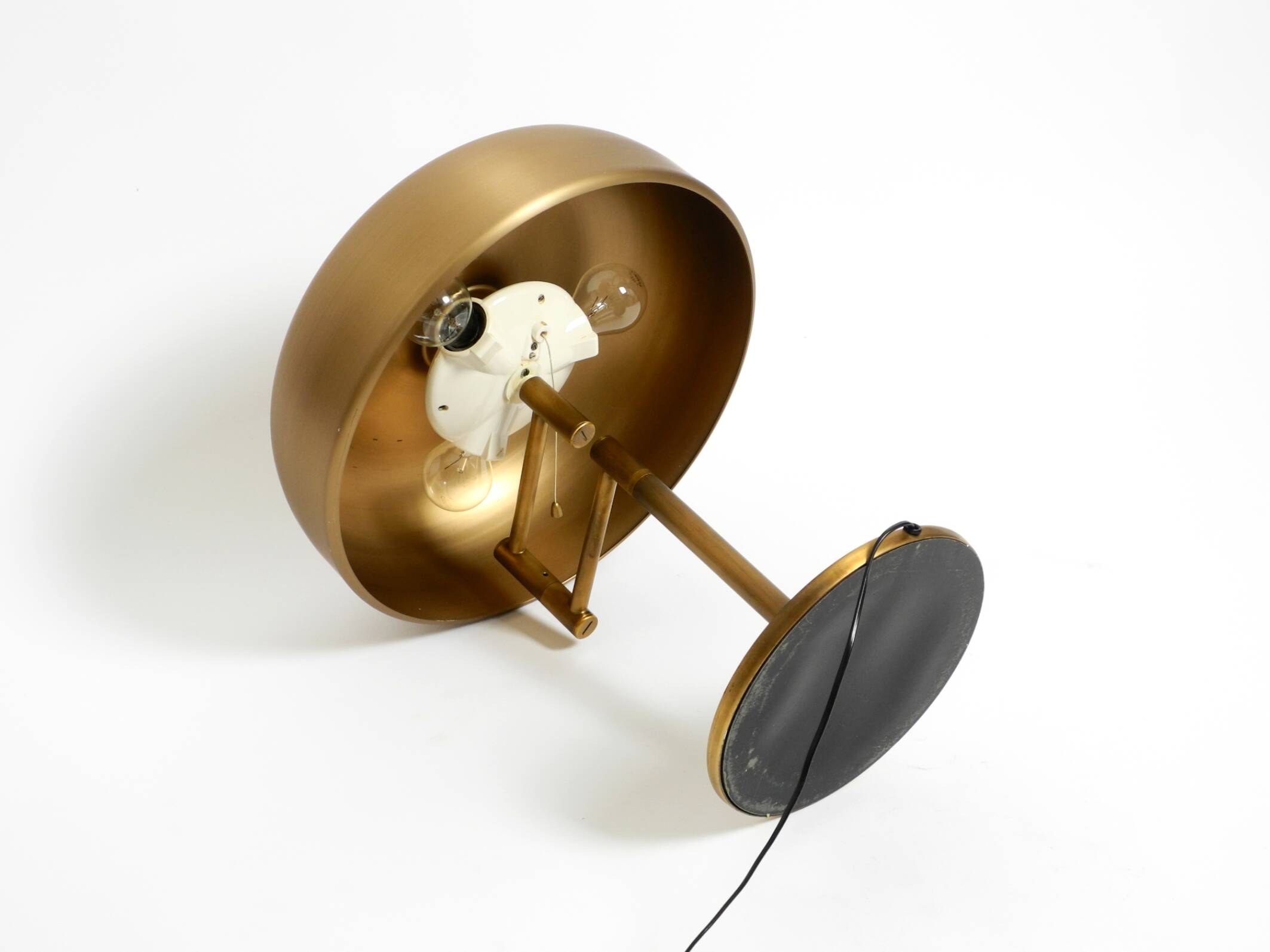 Extraordinary heavy 1960s XXL brass table lamp by Staff with a swivel joint