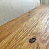 Vintage farm bench, old solid wood, renovated