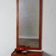 Vintage Teakholz Wandkonsole mit Spiegel Flur Kommode WKS design