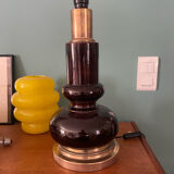 Ceramic and brass lamp foot 70s
