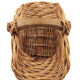 Panier en osier et bois