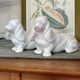 Couple de chiens en céramique