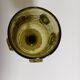 Olive green mouth-blown crackled glass