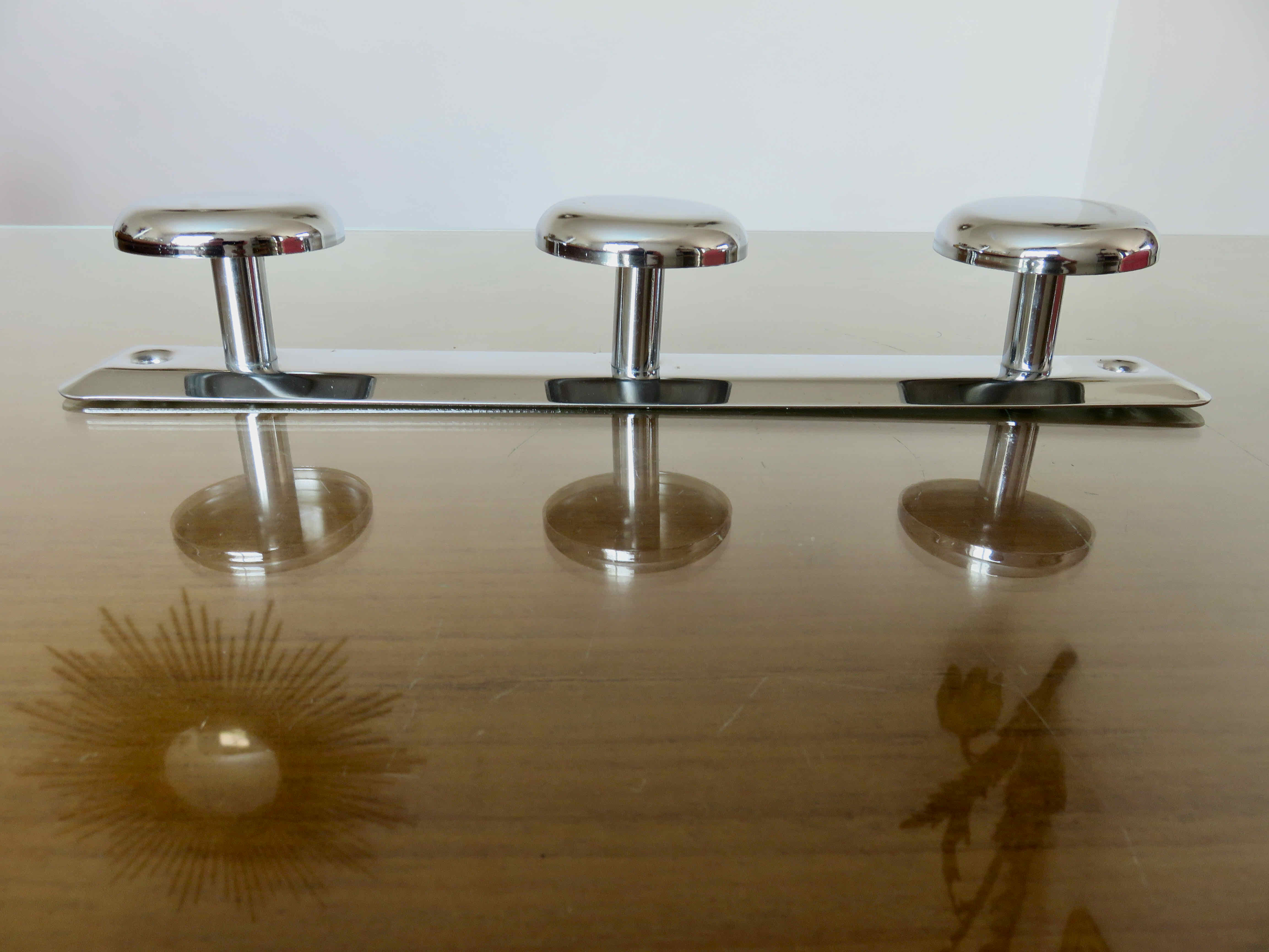 Coat rack in chromed metal 1970