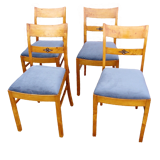 Set of 4 art deco chairs, 1940s