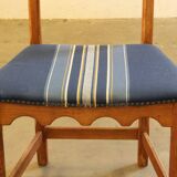 Vintage 1960s Danish Brutalist Oak High Back Chairs style of Henning Kjærnulf