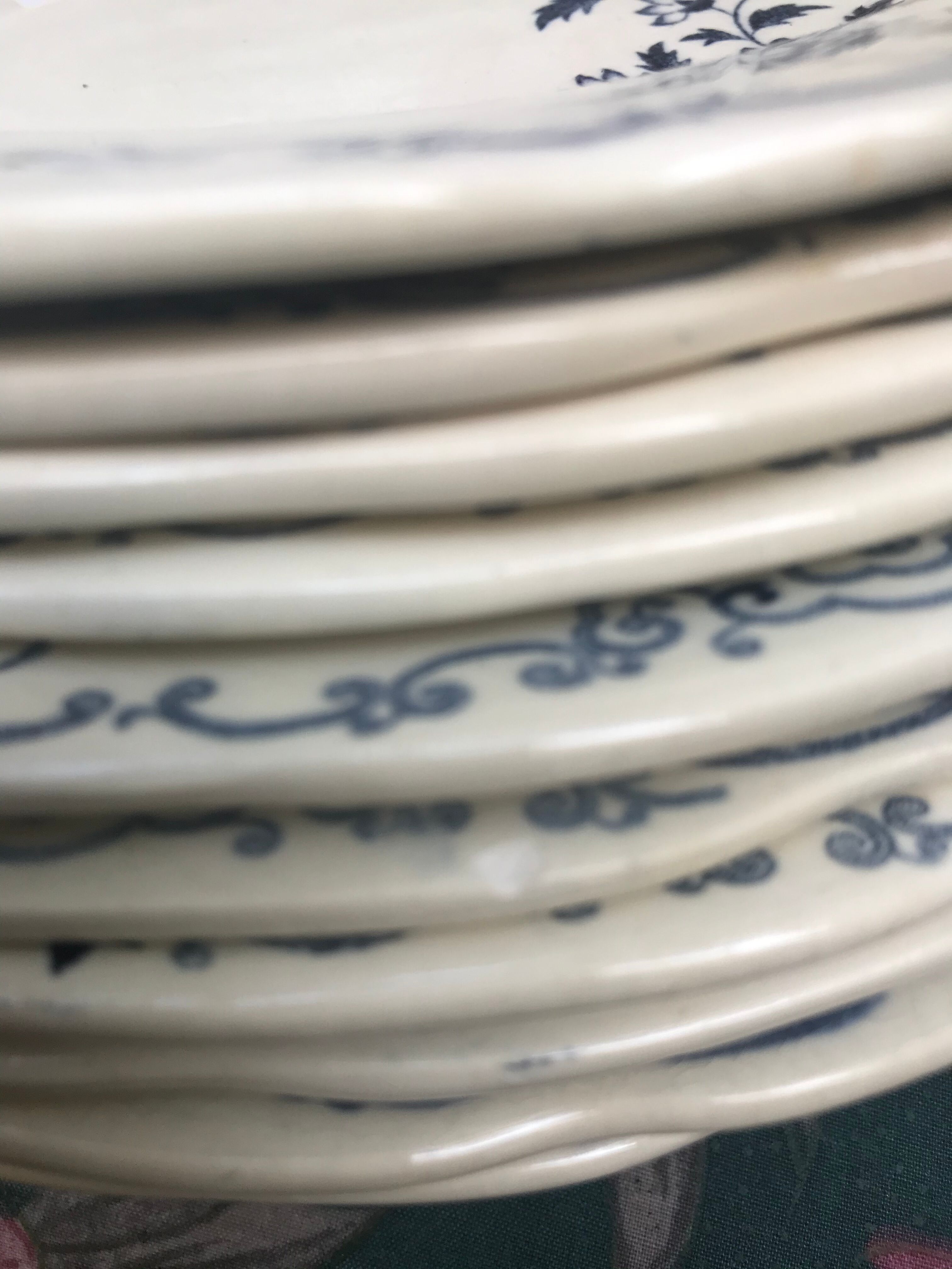 Série de 9 assiettes plates Sarreguemines & Digoin