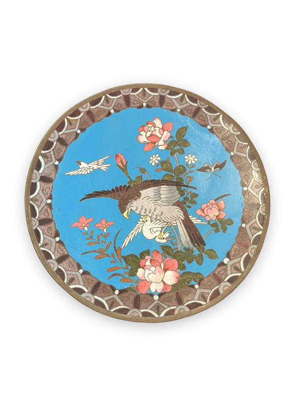 Plat en émail cloisonné Japon XIXeme