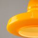 Mid-Century Italian Yellow Glass and Brass Pendant Lamp