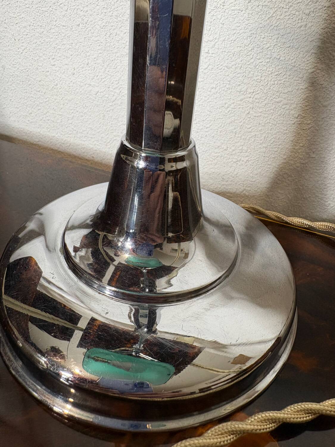 Desk lamp, notary, banker, green opaline, art deco 1930