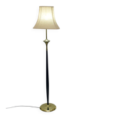 Mahogany and brass floor lamp, 1950s