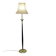 Lampadaire en acajou et laiton, années 1950