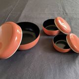 Pull-out boxes in bakelite lacquered 70s