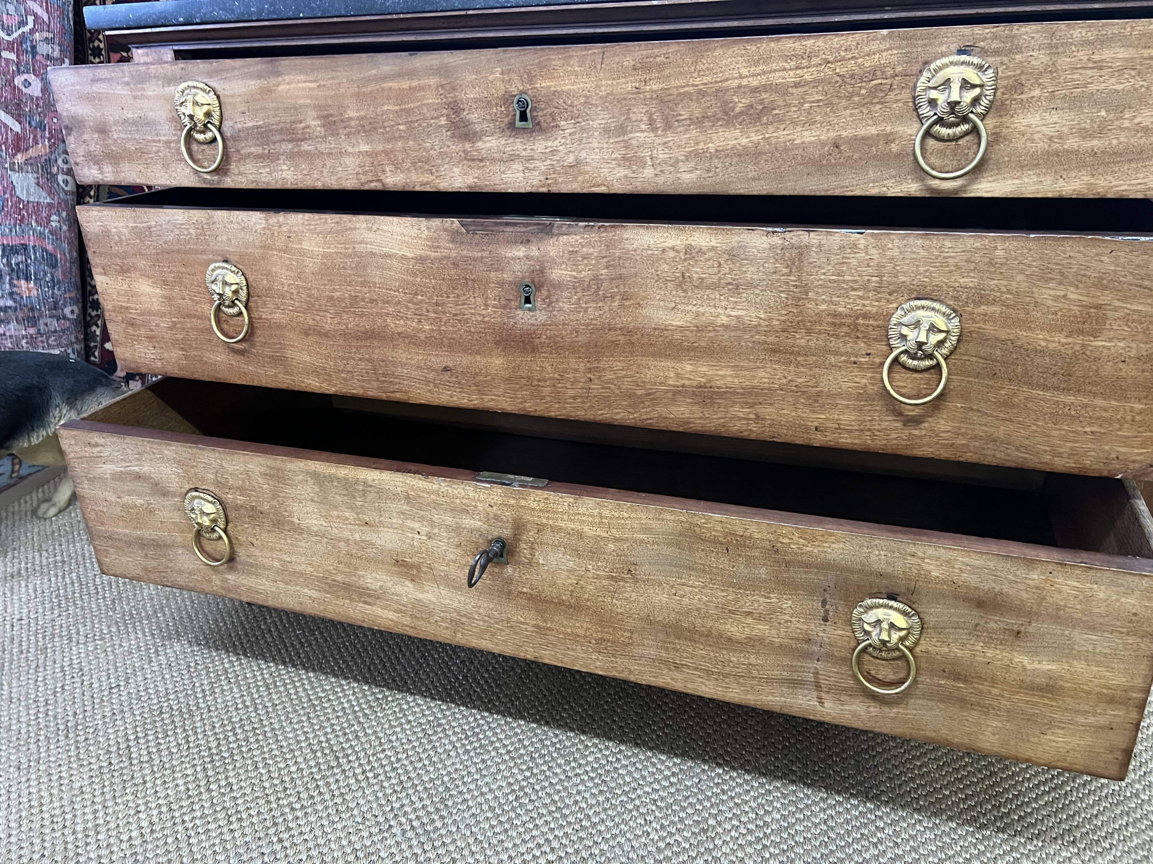 Empire chest of drawers returned from Egypt