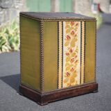 Napoleon III upholstered wooden chest, storage chest, interior decoration
