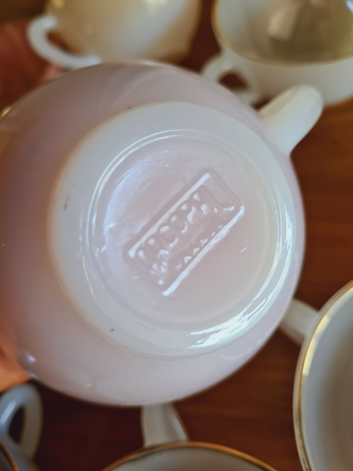 Vintage cups Harlequin Arcopal