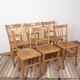 6 bistro chairs, blond wood, typical Luterma brand, 1950s-60s