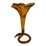 Amber colored Corolle vase
