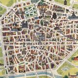 Vintage map of Brussels 1960s