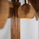 Illuminated rattan mirror 100x80cm