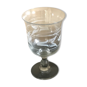 Coupe en verre gravé